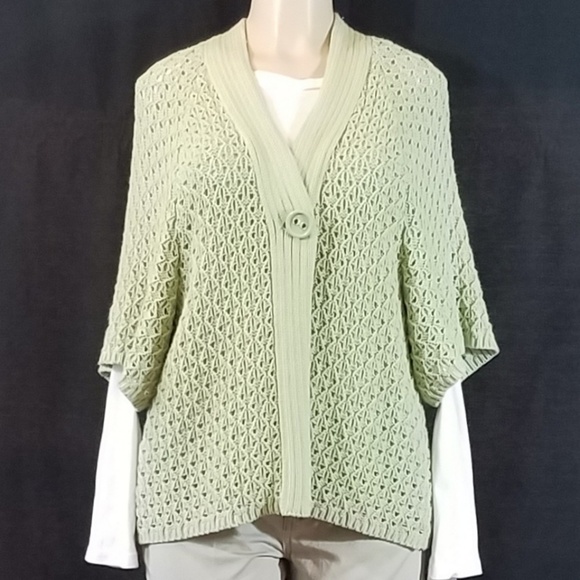 Liz Claiborne Sweaters - Liz Claiborne Short-Sleeve Cardigan
